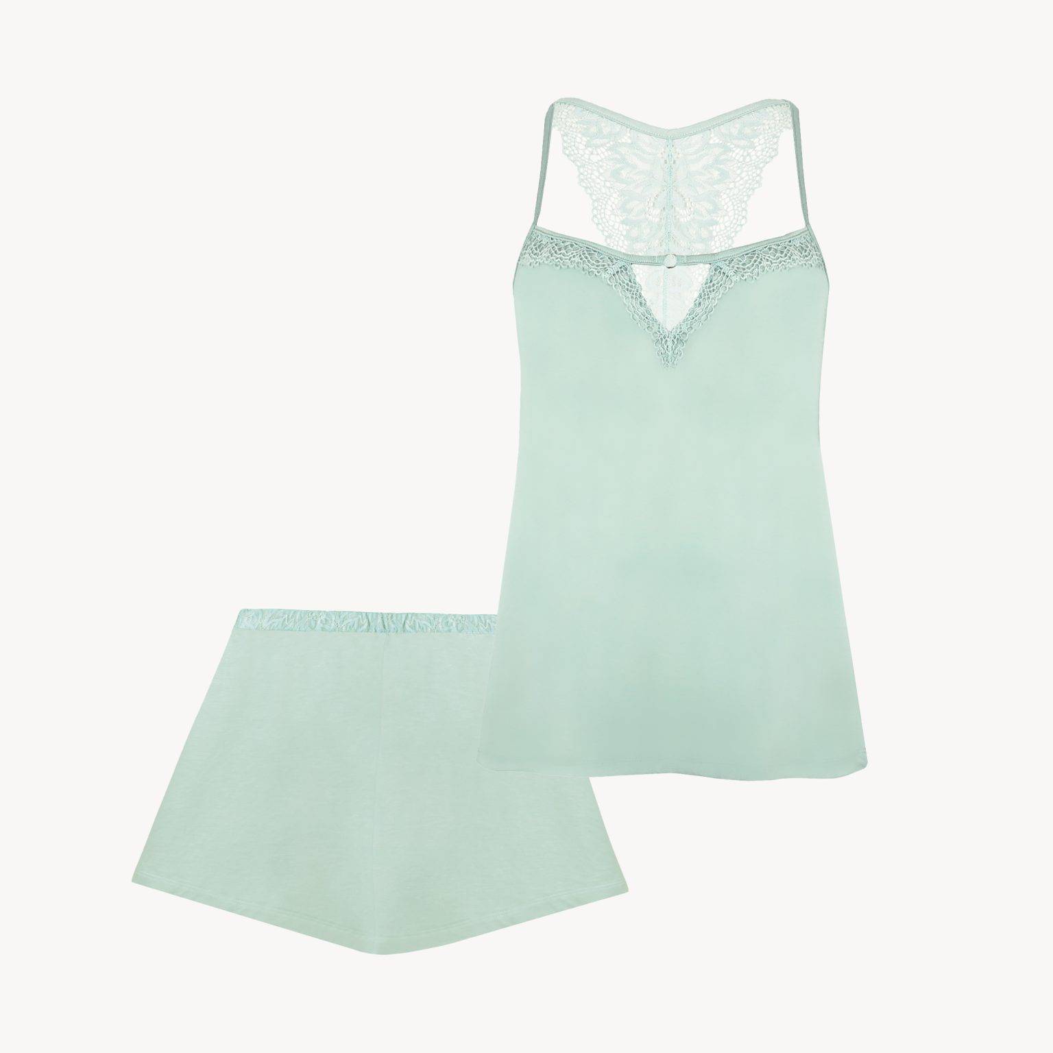 تاپ و شلوارک مودال و دانتل مدل Nolan